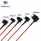 12V Mini Small Medium Size Car Fuse Holder Add-a-circuit TAP Adapter with 10A Standard ATM Blade Fuse Take Electrical Appliances