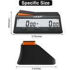LEAP PQ9917 Chess Clock Digital Chess Timer for Board Game and Chess Timer with Bonus & Delay Count Down up Alarm Black/Orange