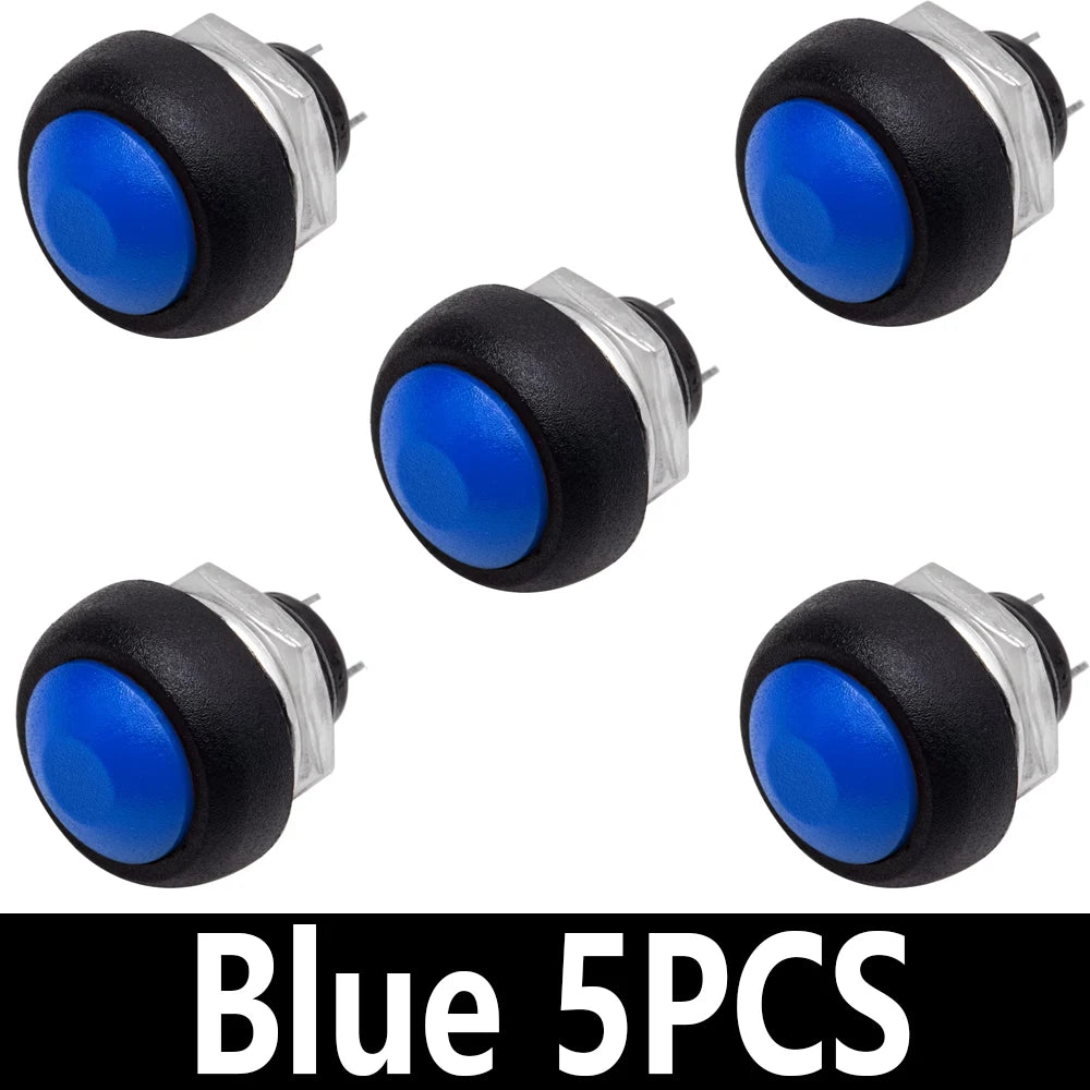 5~10PCS EGBO Mini 12mm Waterproof Momentary ON/OFF Push Button Round Switch PBS-33B PBS-11B For arduino