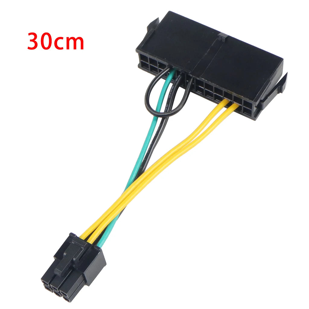 24Pin to 6Pin Power Supply Cable Cord 24p to 6p 18AWG Wire for Lenovo for DELL for Acer 3050 6 PIN Motherboard Adapter Cable
