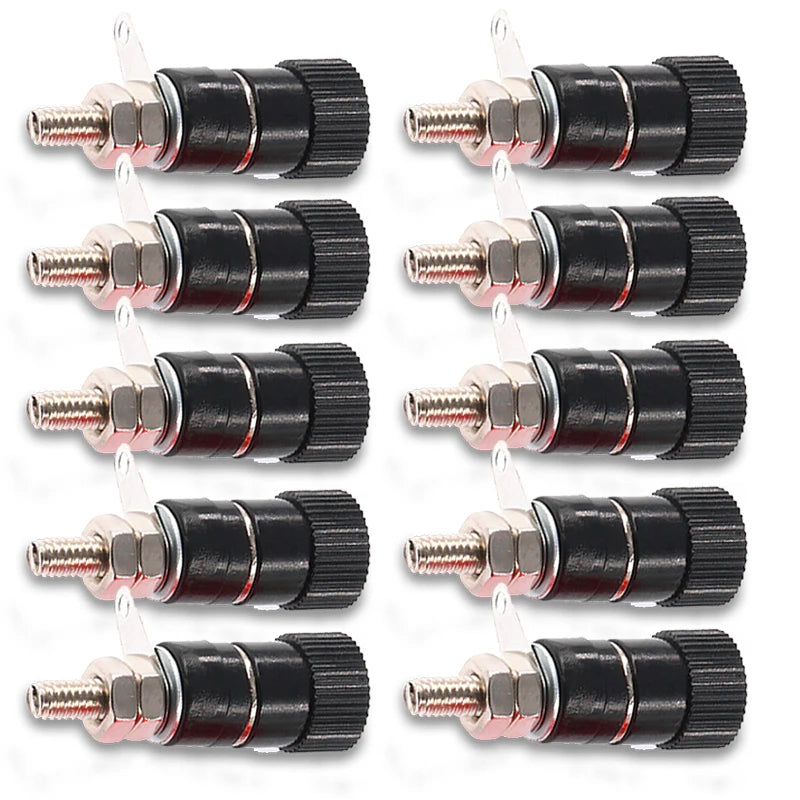 5/10PCS Binding Posts Terminals 4mm Banana Plug Socket Nickel Plated Terminal Red Black Barrel Connector For Amplifier Arduino