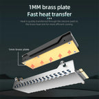 M.2 2280 SSD Heatsink SSD Aluminum Alloy 5V 3 Pin ARGB Radiator Built-in Cooling Fan Hard Drive Heatsink M.2 Radiator Cooler