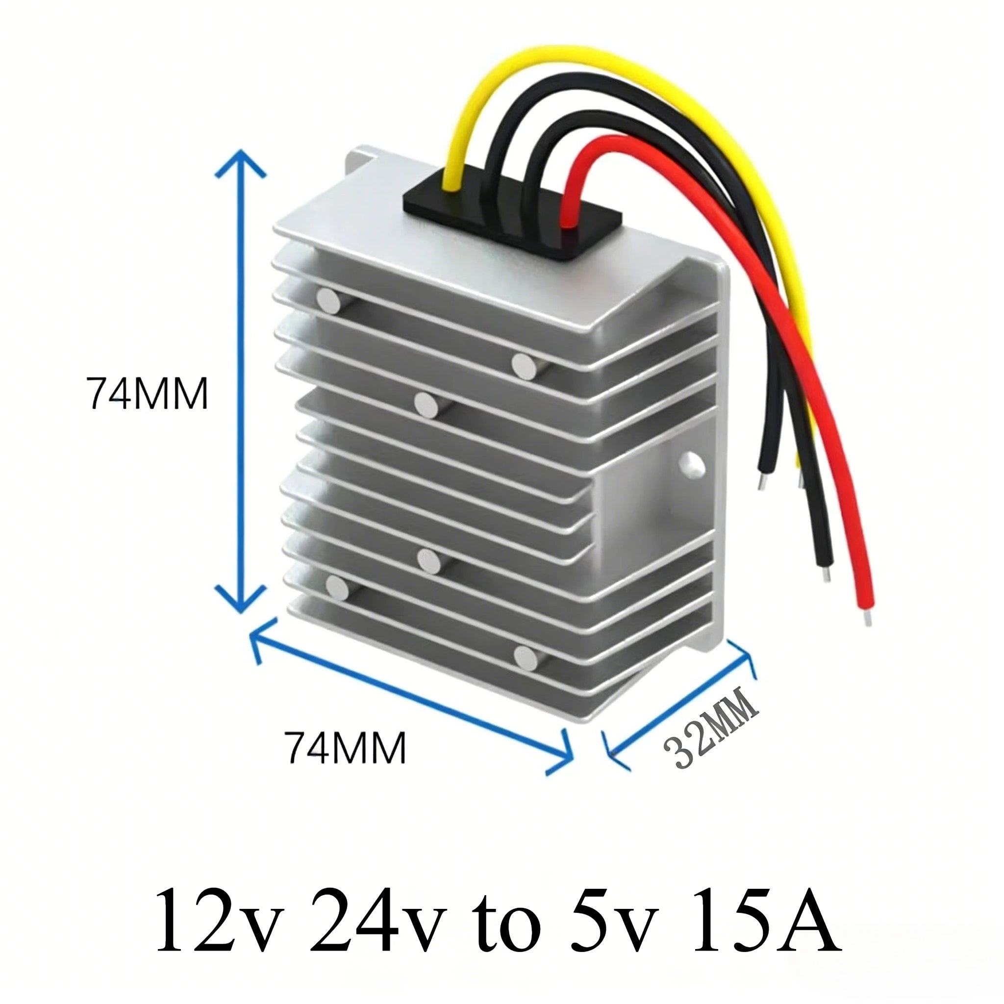 12V 24V to 5V 50A-1A Step Down Voltage Converter Voltage Reducer DC Converter Regulator 12 Volt to 5 Volt Buck Power Supply