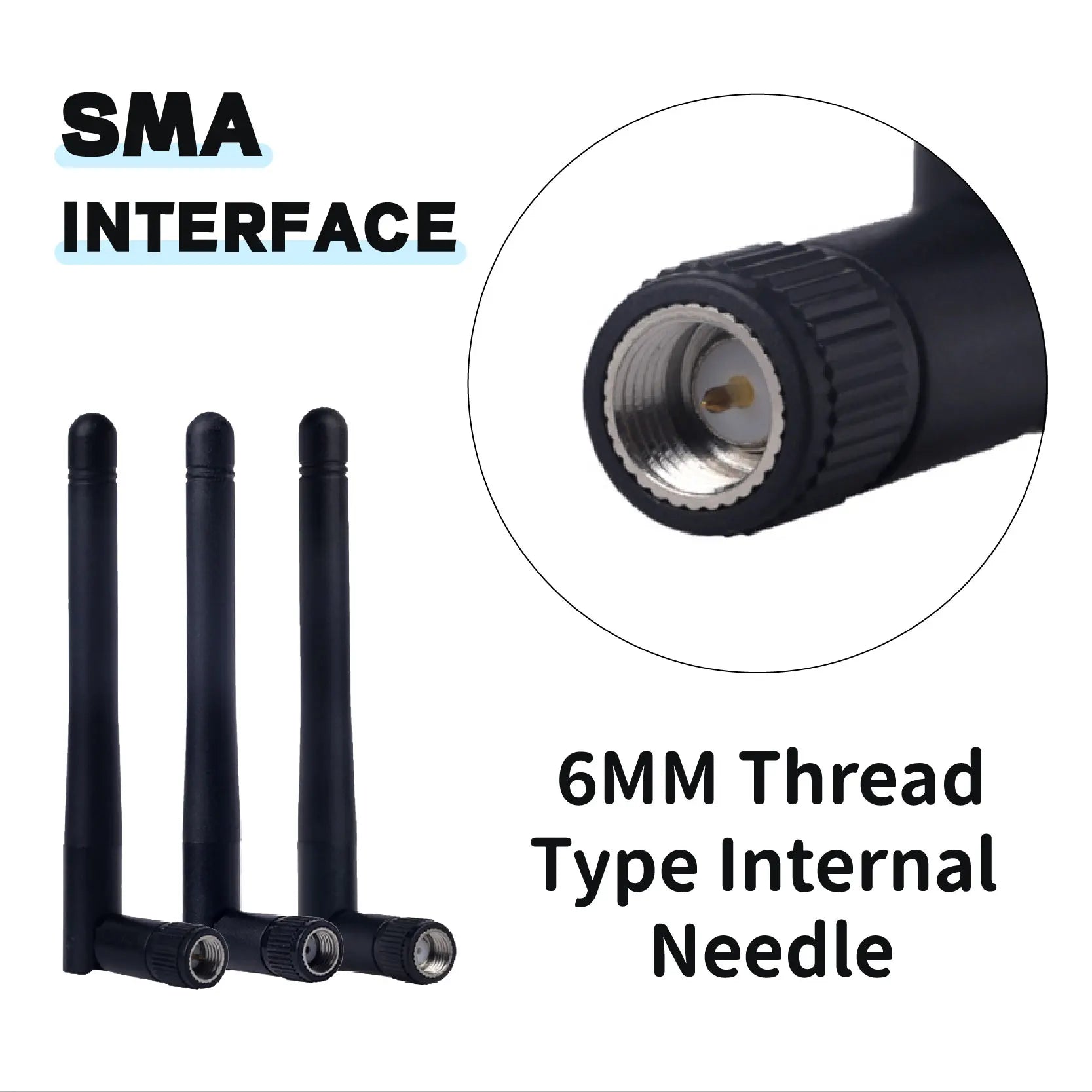 WiFi 2.4GHz 3dBi WiFi Antenna SMA Male Female Needlefree Antenna Replacement Antenna for Wireless Vedio Recorder 2pcs