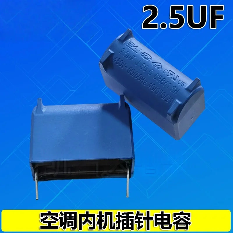 1/5/10/20PCS New original BM 2 stitching 1.2/1.5/2/2.5/3 uf / 5 uf / 450 v CBB61 air conditioning fan fan startup capacitor