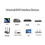RJ45 Network Cable Splitter One in Two Connector Network Three-Way Head Data Splitter for Ethernet Cable Connection