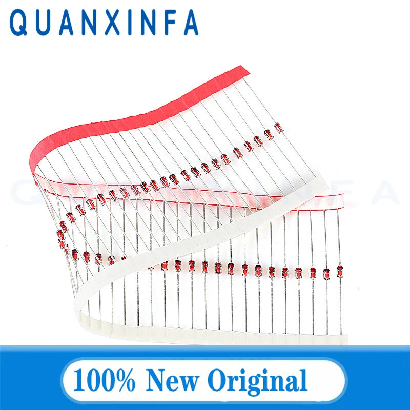 50PCS 1W Zener Diode DO41 3V 3V3 3V6 3V9 4V3 4V7 5V1 5V6 6V2 6V8 7V5 8V2 9V1 10V 11V 12V 13V 15V 16V 18V 20V 22V 1N4733 1N4746