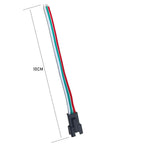 3 Pin JST SM Male Female Plug Connector Cable For WS2812B WS2812 WS2811 LED Strip Lamp