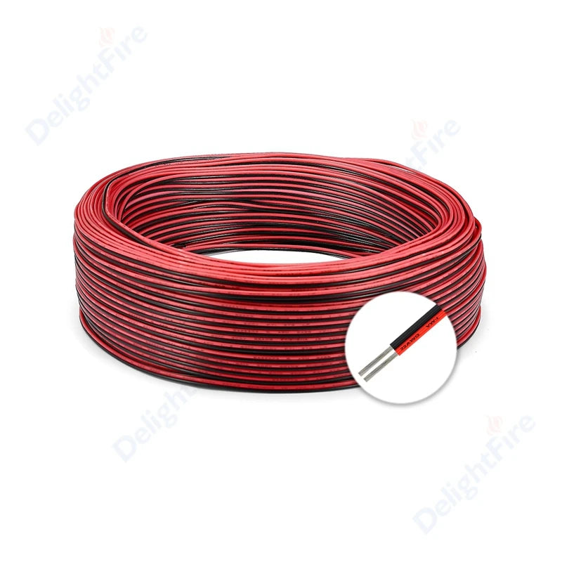 5-100m LED Cable 18 20 22AWG Hookup Wire 6 5 3 2 4pin RGB Extension Cable For LED Strip WS2812B Pixels Light SM JST Connectors