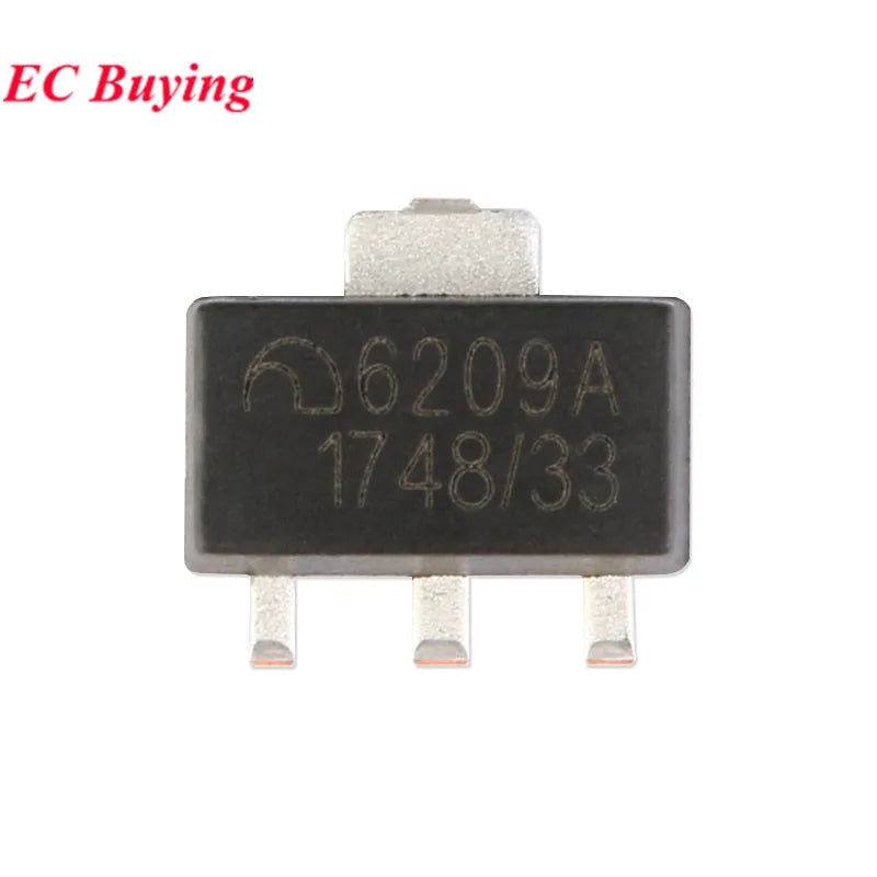 100Pcs/5pc ME6209 6209A ME6209A 3V 3.3V 4V 4.5V 5V ME6209A33PG ME6209A50PG SOT-89 Low Power Dropout LDO Linear Regulator IC SMD