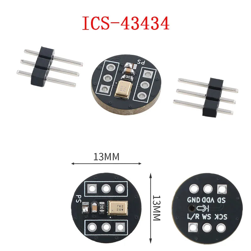 ICS 43434 Low Power MEMS Omnidirectional Microphone Module I2S ISS MEMS Digital Output For ESP32 High Precision Low Power Sensor