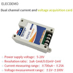 Voltage Current Analog Input Data Acquisition Module, 0-100V 4-20mA to RS485 Modbus RTU, High Precision Isolated ADC DIY Board