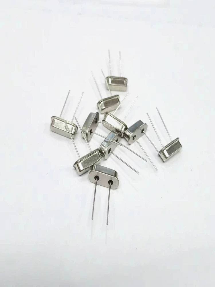 10Values HC-49S Quartz Resonator DIP Crystal Oscillator Kit 4MHz 6MHz 8MHz 12MHz 16MHz 24MHz 25MHz 48MHz 2Pin DIY Electronic Set
