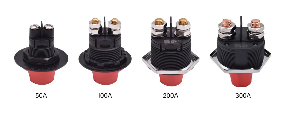 50A 100A 200A 300A Car Battery Disconnect Cut Off Kill Switch Rotary 12V 24V DC Power Isolator Auto Motorcycle Boat Accessories