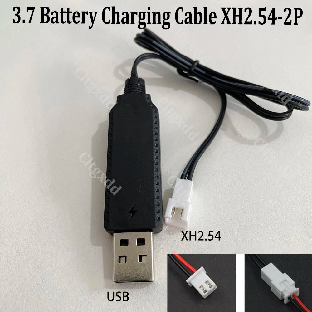3.7V/7.4V USB Lithium Charging Cable SM-2P SM-4P JST XH2.54 PH2.0 MX2.0 1.25mm Adapter For RC Toy Car Drone Wide Compatibility