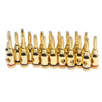 20/8Pcs 24k Gold-Plated Banana Plugs 4mm Audio Speaker Connectors for Musical Cables & Speaker Jacks Durable Pin Plugs