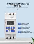 TOMZN 1NO 1NC Din Rail Single Phase Weekly 7 Days Programmable Digital TIME SWITCH Relay Timer AC 220V 230V 12V 24V 48V 16A