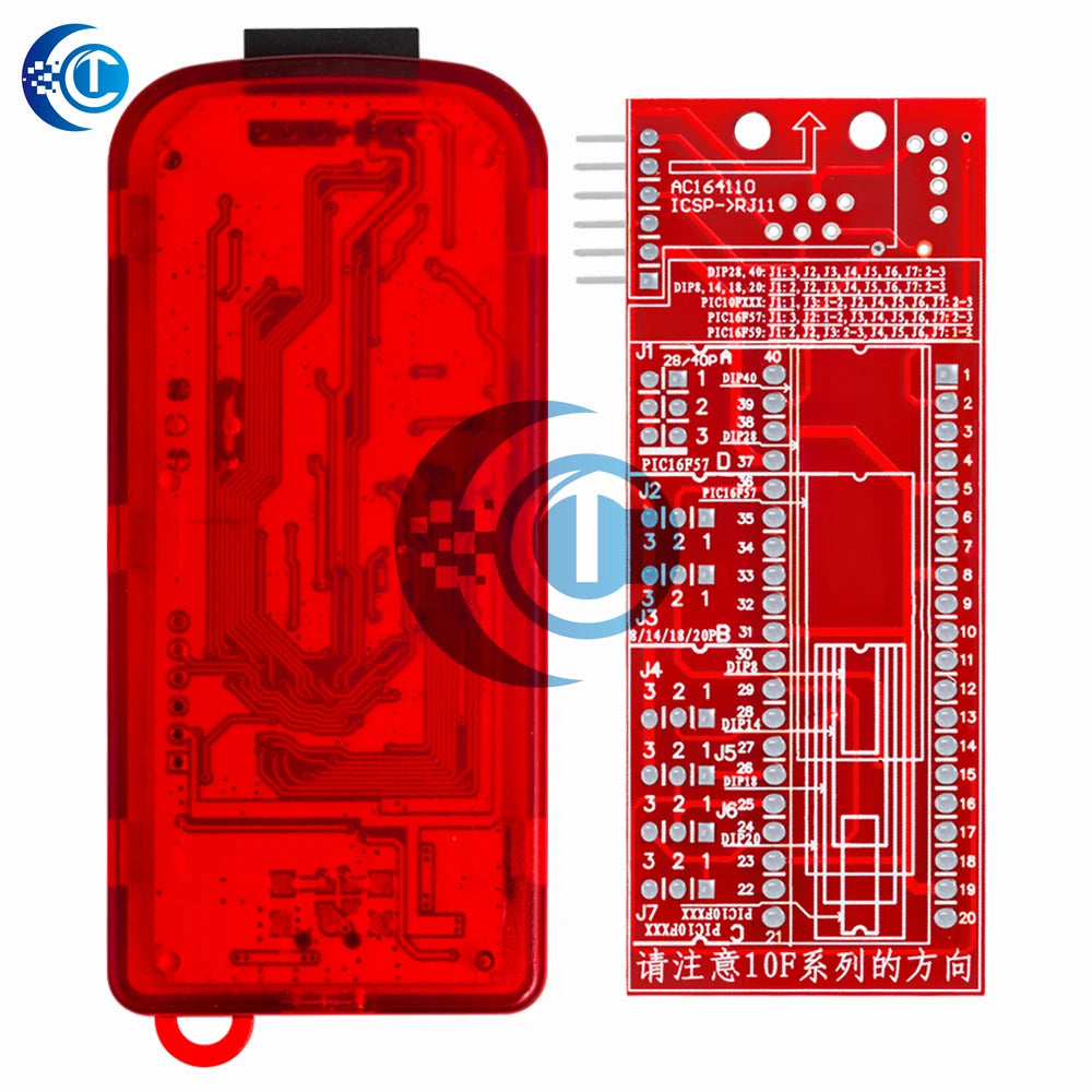 PICKIT3 PICKIT3.5 PICKIT 3 Programmer Offline Programming PIC Microcontroller Chip  +PIC Programmer adapter seat