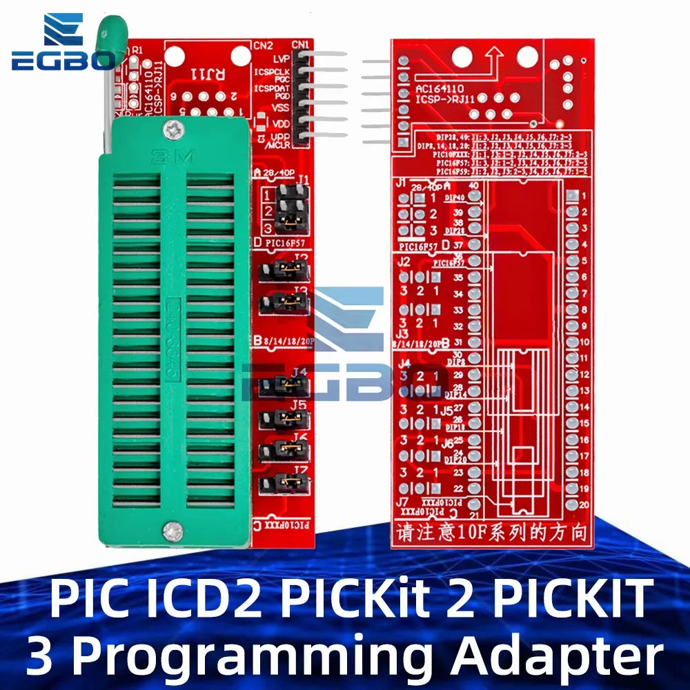 1~5PCS PIC ICD2 PICKit 2 PICKIT 3 Programming Adapter PICKIT2 PICKIT3 Universal Programmer Seat