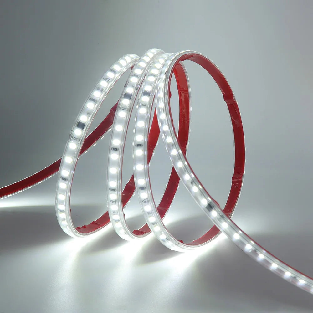 AC 2835 Led Strip Lights Dimmable 220V 230V 120 LEDs/m 0.5m 1m 2m 5m 10m 20m 50m Waterproof High Brightness Diode Tape Adhesive