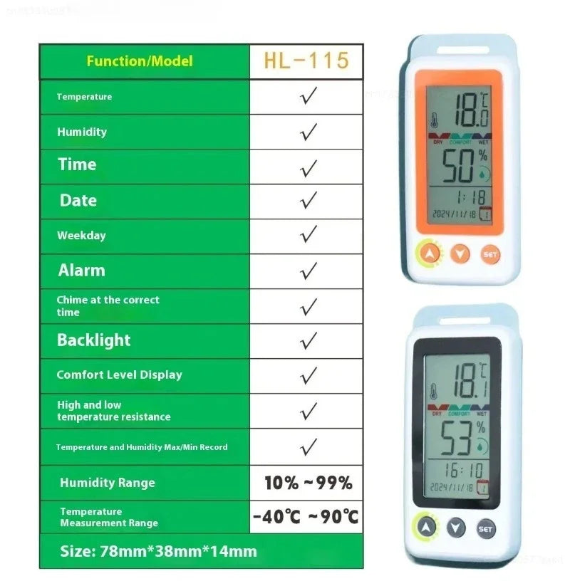 Camping Digital Thermometer Hygrometer Indoor Room Camping Mini Temperature Humidity Meter Sensor Gauge Weather Station Outdoor