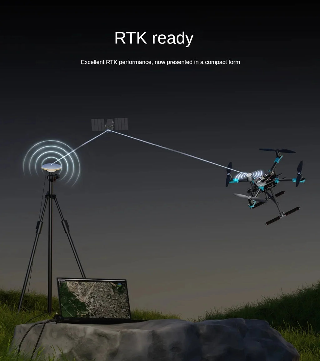 NCZOBOE ZED-F9P Ultralight GNSS Module (26g) with IST8310 Compass for FPV/Cinewhoop Drone, High Precision RTK GPS