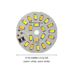 3/5/10PCS Round LED Light Board DC 5V 3W Low Voltage 5730 2835 SMD LEDs 3000K Warm or White 6000K Dimmable Bulb Lamp Panel