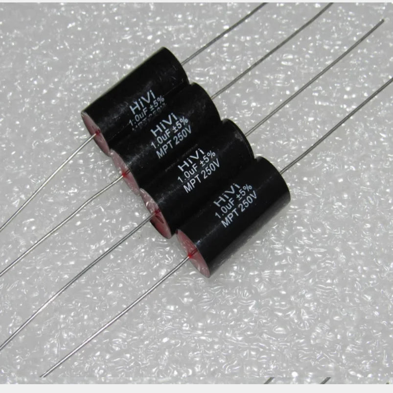 5PCS/LOT HiVi 250V 3.3UF, 5.6UF, 6.8UF, 10UF, 18UF, 20UF red head frequency divider capacitor