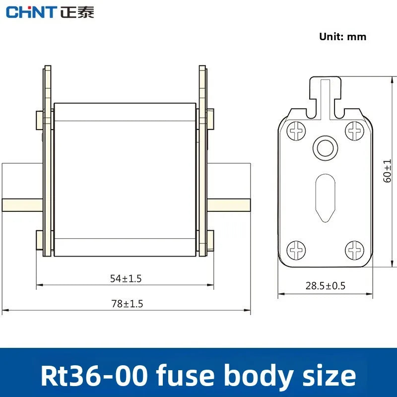 CHINT Fuse Core RT36-00 20A 25A 32A 40A 50A 63A 80A 100A 125A 160A 200A 250A 300A ceramic fuse link RT36-2 RT36-1 RT36-3