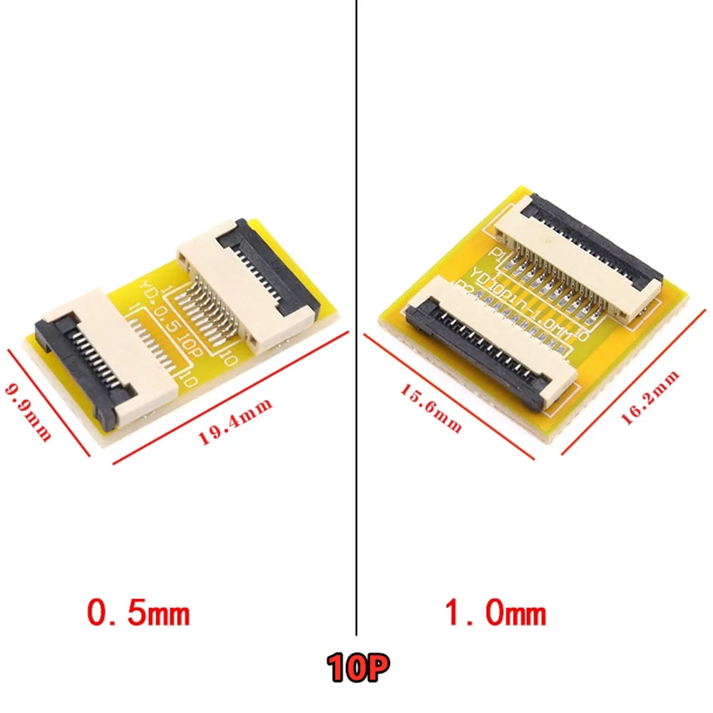 FPC Extension Board FFC Flexible Ribbon Cable Adapter Board 1.0/0.5mm Spacing Flat Wire 4P/8P/10P/20P/40P-60P for Electronics