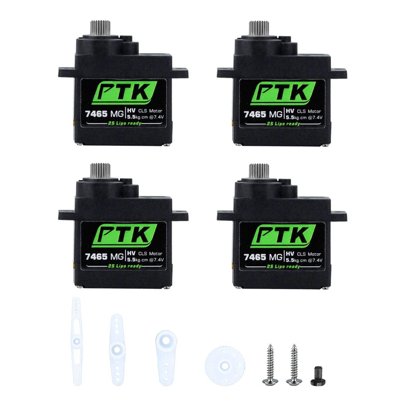 PTK 7465W MG Waterproof servo Metal gear 9g micro servo 5mm 180° robotic model aircraft fixed wing digital servo