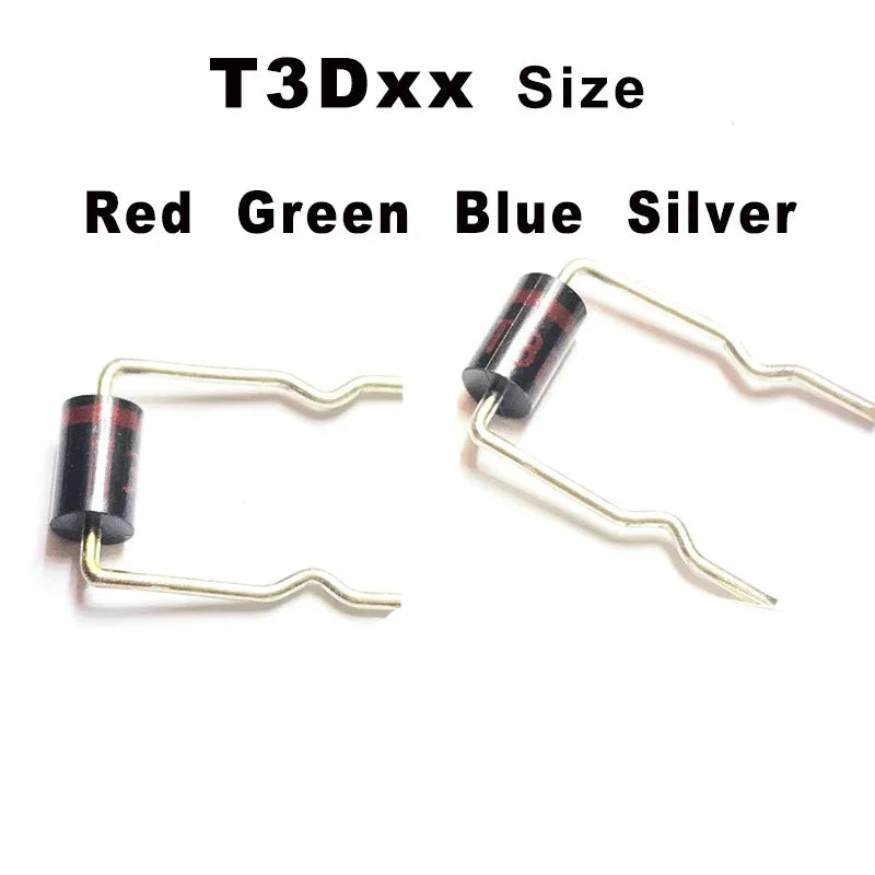 10pcs T3Dxx T3D Plug-in Diode Red green  blue  silver Repair plasma power supply LCD TV diode