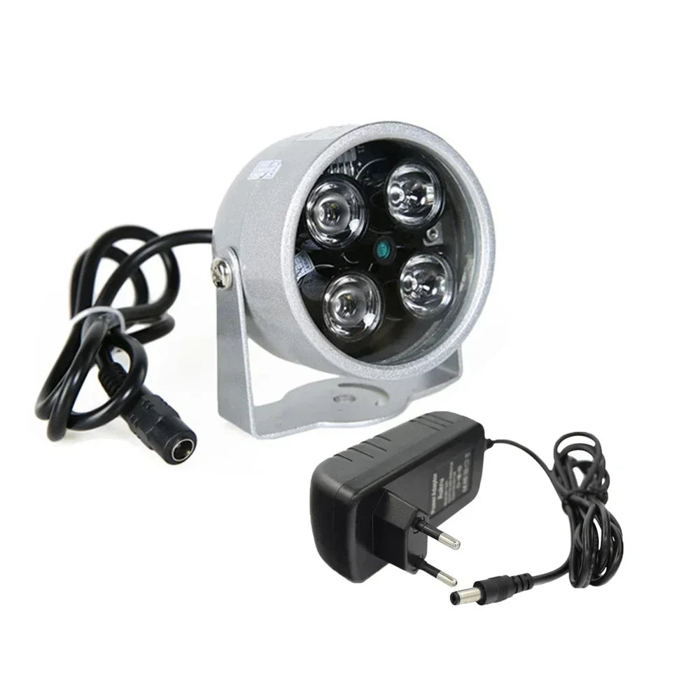 2023 4 Array LEDs IR Illuminator Light 850nm Infrared Waterproof Night Vision CCTV Fill Light DC 12V For CCTV Security Camera