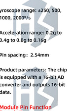 DC 3.3–5V ICM-20602 Sensor Module – High-Precision, Low-Noise Six-Axis Gyroscope and Accelerometer Module Compatible