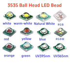 10PCS 3W 3535 Deep Infrared IR High Power LED Light Source Band 660nm 700nm 730nm 740nm 800nm 850nm 940nm 1050nm Lamp Beads