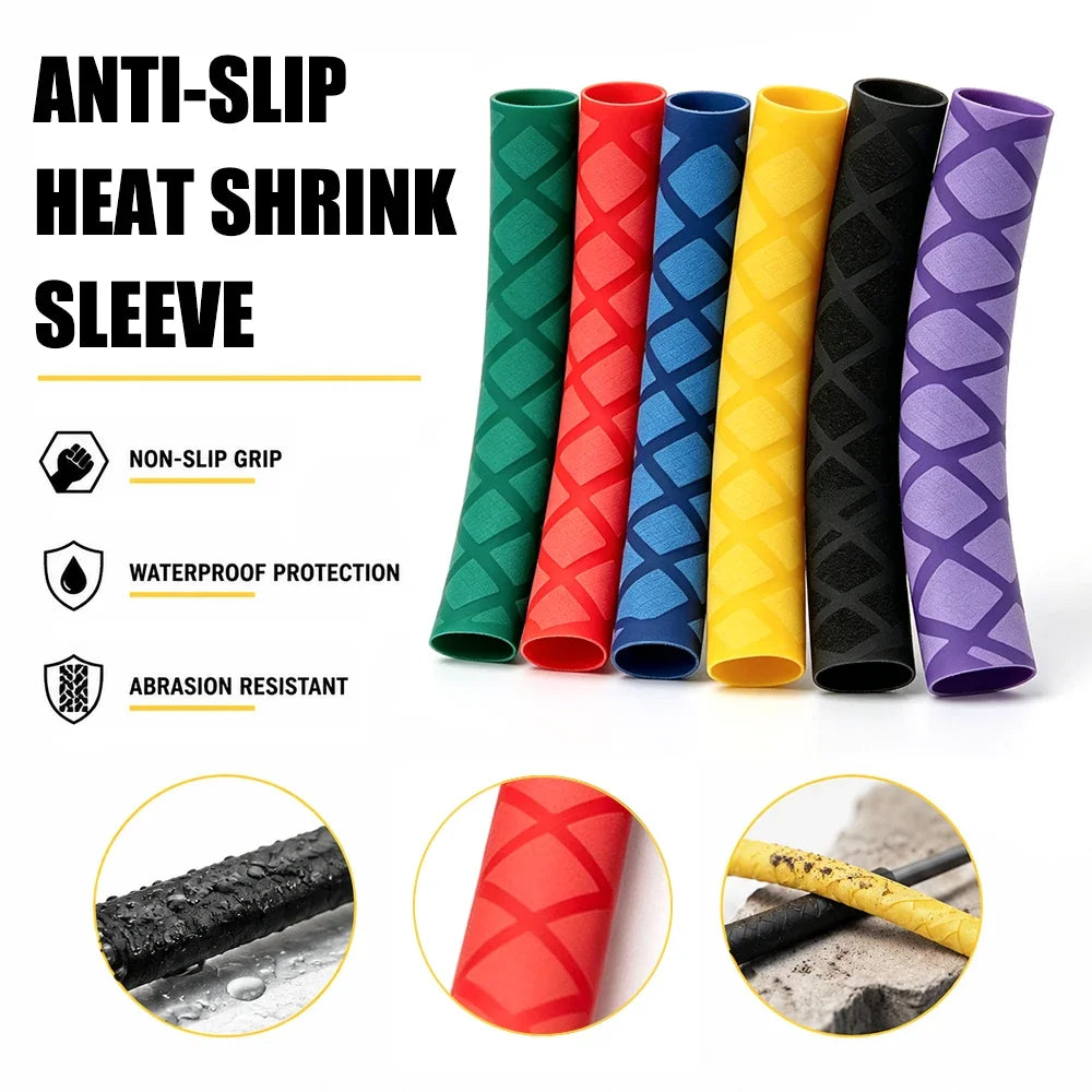 Anti-slip Heat Shrink Tube for Fishing Rod DIY Electrical Insulation 6 Colors Anti-static 2M 15/18/20/22/25/28/30/35/40/45/50mm