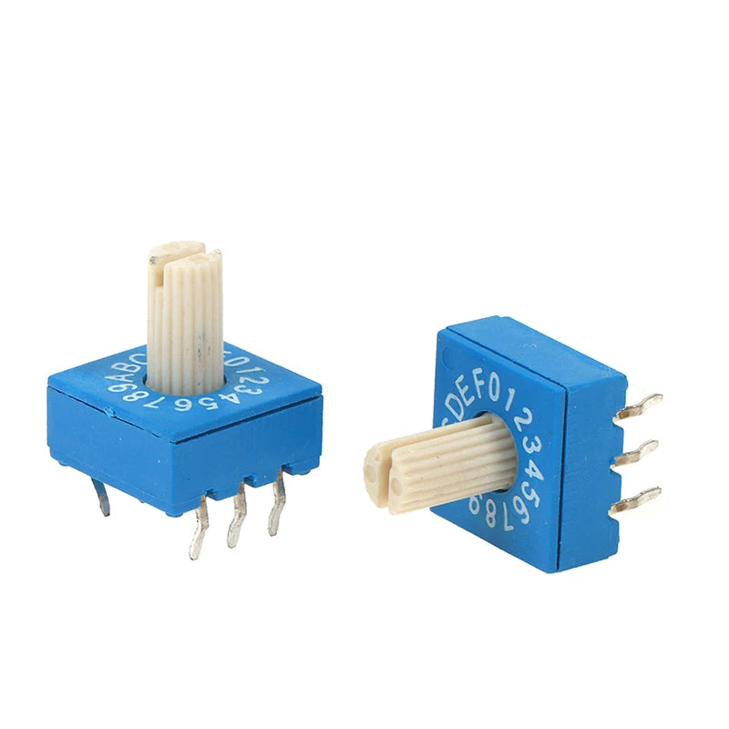 Hot Sale 1PC 0-F Rotary Encoder Switch With Handle 16-bit 8421C Positive Code 3:3 Switch