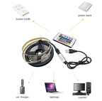 1m USB LED Strip Lights 60LEDs/m RGB Tape SMD 2835 With Remote Control Flexible Tape Diode Ribbon TV Backlight Room Decor