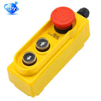 Waterproof COP-21H Lifting Button Control Box with Safety Emergency Stop Push Button Switch for 2.2KW 250V Electric Hoist Crane