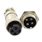 5 Sets  GX16 4  Pin Docking Aviation Plug Socket Waterproof Circular Connector