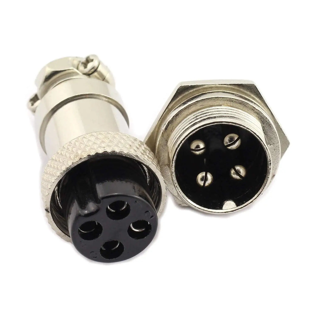 5 Sets  GX16 4  Pin Docking Aviation Plug Socket Waterproof Circular Connector