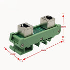 Din Rail Mounting RJ45 Female To Female Splitter Board RJ45 45 Degree Breakout Board