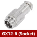 5/20PCS GX12 Connector 2/3/4/5/6/7 Pin Aviation Socket  Plug Docking Connector Male  Female Circular Connector 12mm