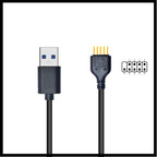 NEW USB Connector USB Extension Cable USB2.0 to 9Pin Conector 9 Pin Male to External USB A Male PC Mainboard Internal Data Cable