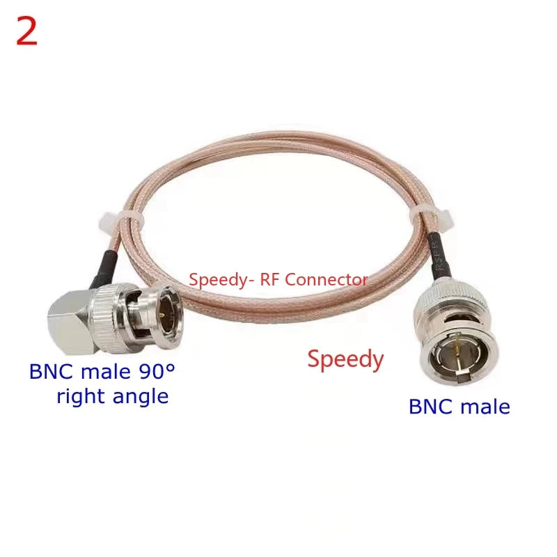 75 Ohm RG179 Pigtail Cable BNC Male Straight Right angle To BNC Male Female for HD-SDI 3G-SDI Vedio CCTV Camera Camcorder  RF