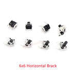 10 Models =100Pcs 6*6 Light Micro Touch Switch Set Push Button Switch Kit Height: 6*6*4.3MM~13MM  DIP SMD 2P/4P 6x6 Keys Tact