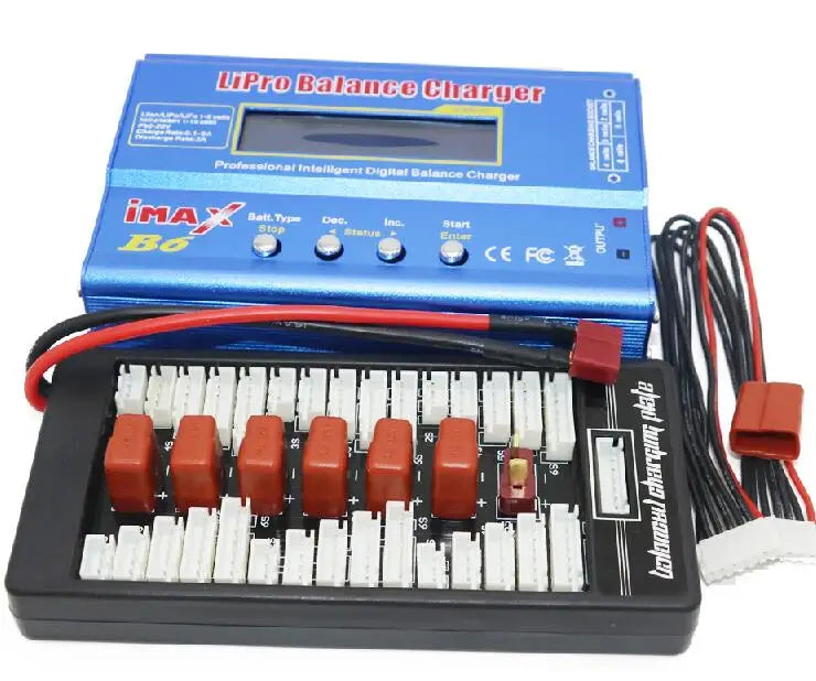 New iMAX B6 LCD Screen Digital RC Lipo NiMh Battery Balance Charger +B6AC Lipo Charging XT60 / T Plug Adaptor Board 2-6S Charger
