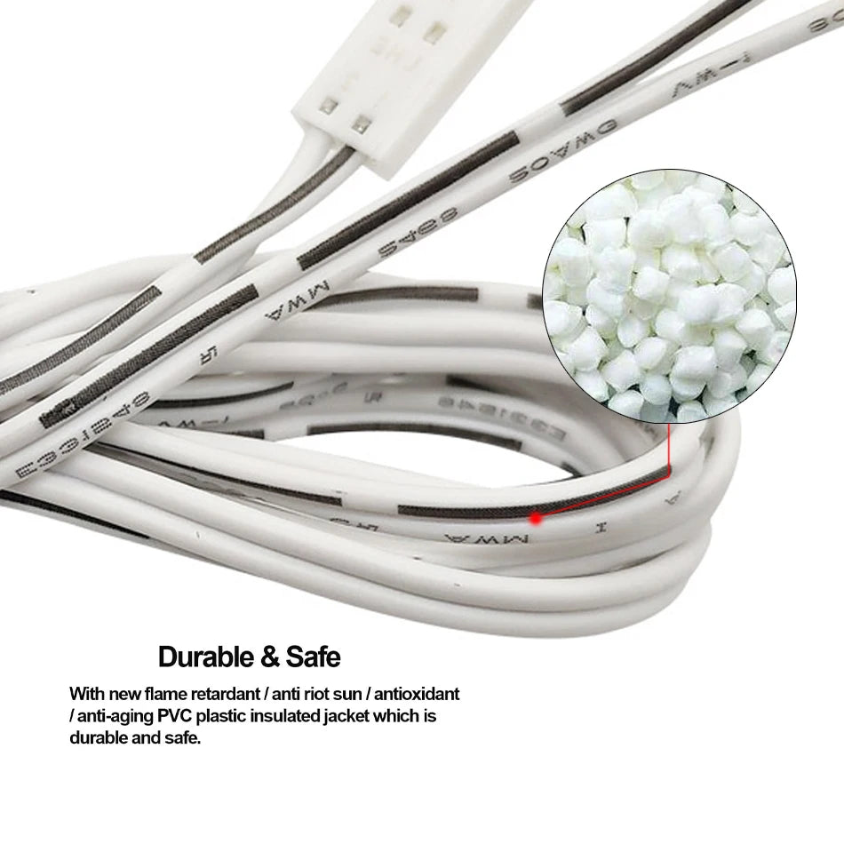 2m DuPont Connector Cable 2 Pin Port Male Female Connection Line Cabinets Wardrobe Power LED Strip Lights Extension Docking Wire