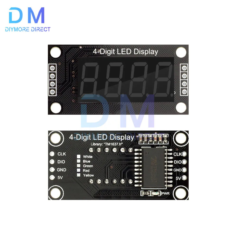 TM1637 LED Display Module For Arduino 0.36 Inch 7 Segment 4 Bits Clock RED Anode Digital Tube Four Serial Driver Board Pack