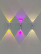 Smart RGB Double-head Wall Light Motion Sensor Magnetic Night Light Rechargeable Spotlight for Bedroom Closet Garden Room Decor